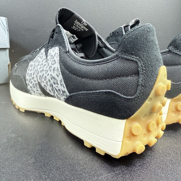 New Balance 327 Black Gum Leopard Cheetah Womens 11.5 Sneaker Animal Print Shoes - Picture 9 of 16